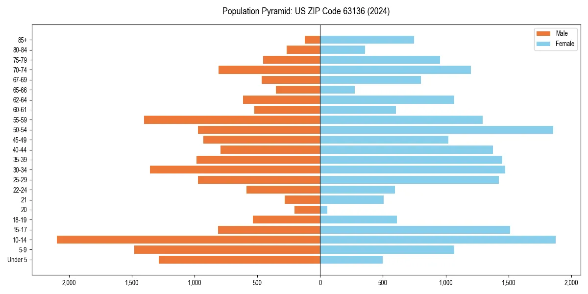 Population pyramid for 