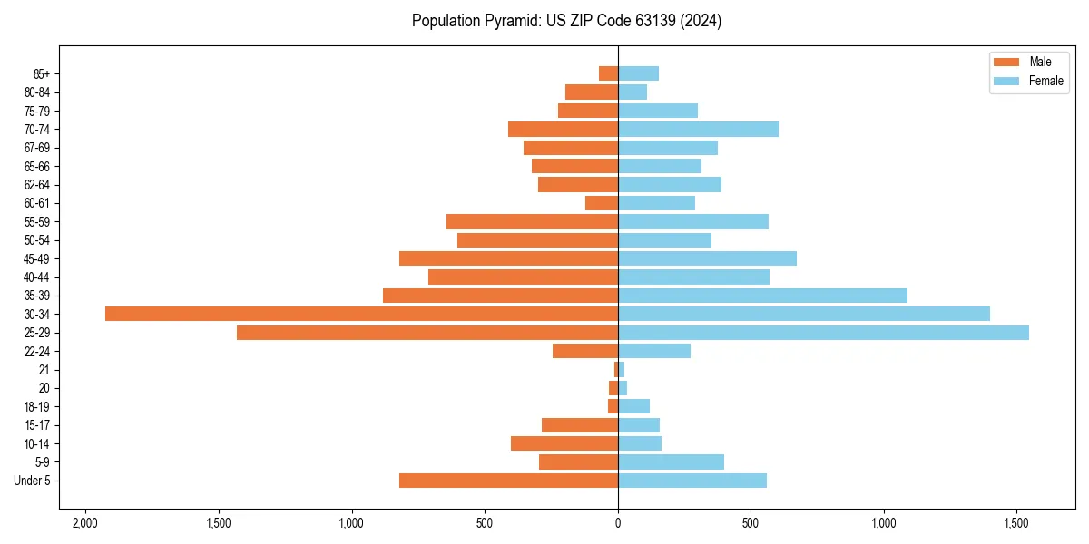 Population pyramid for 