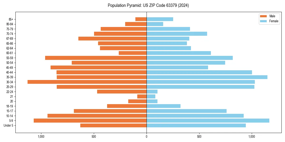 Population pyramid for 