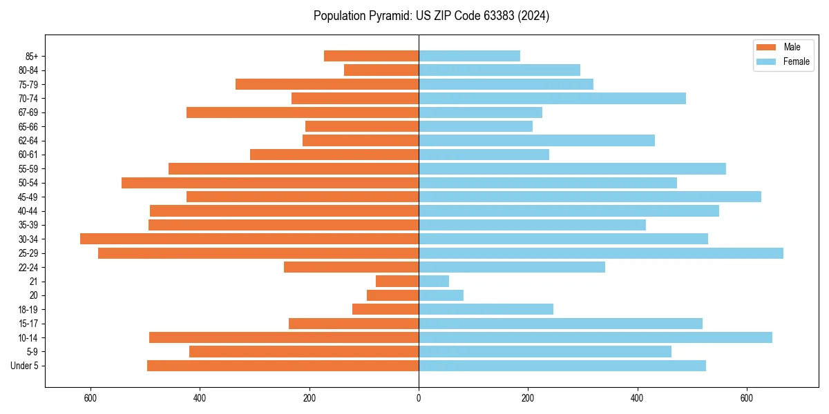 Population pyramid for 