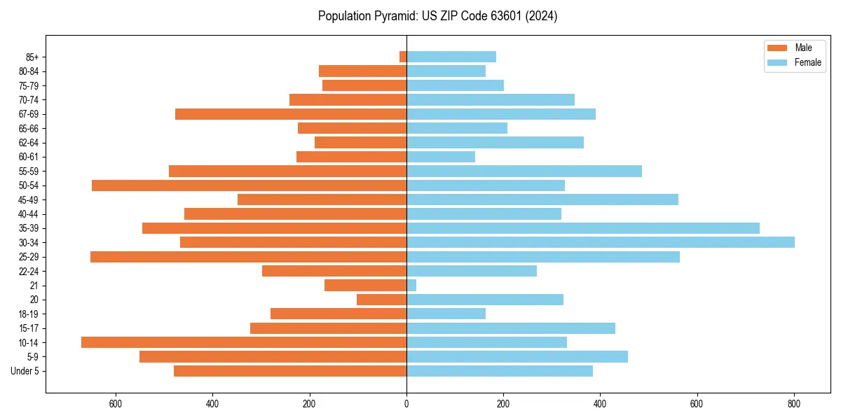 Population pyramid for 
