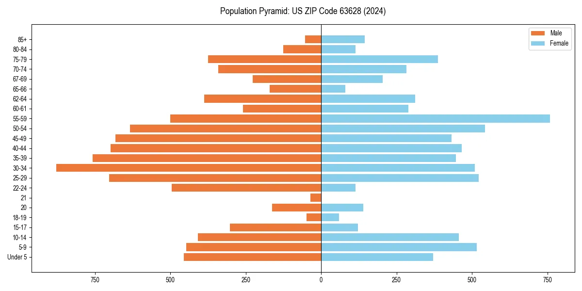 Population pyramid for 