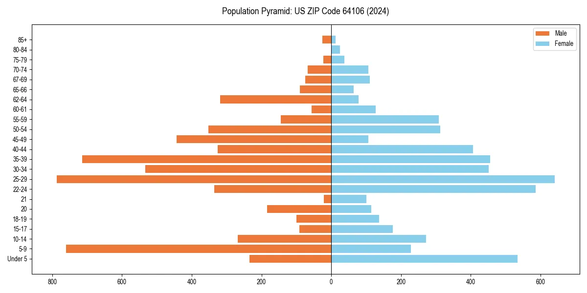 Population pyramid for 