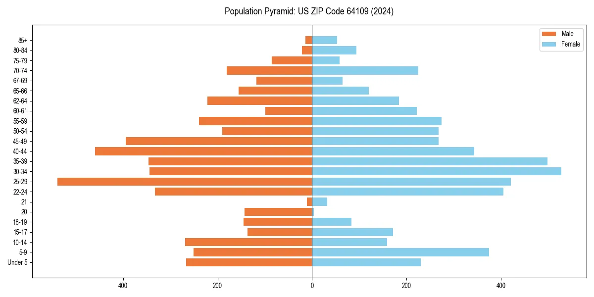 Population pyramid for 