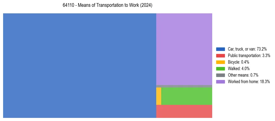 Commute modes in US ZIP Code 64110