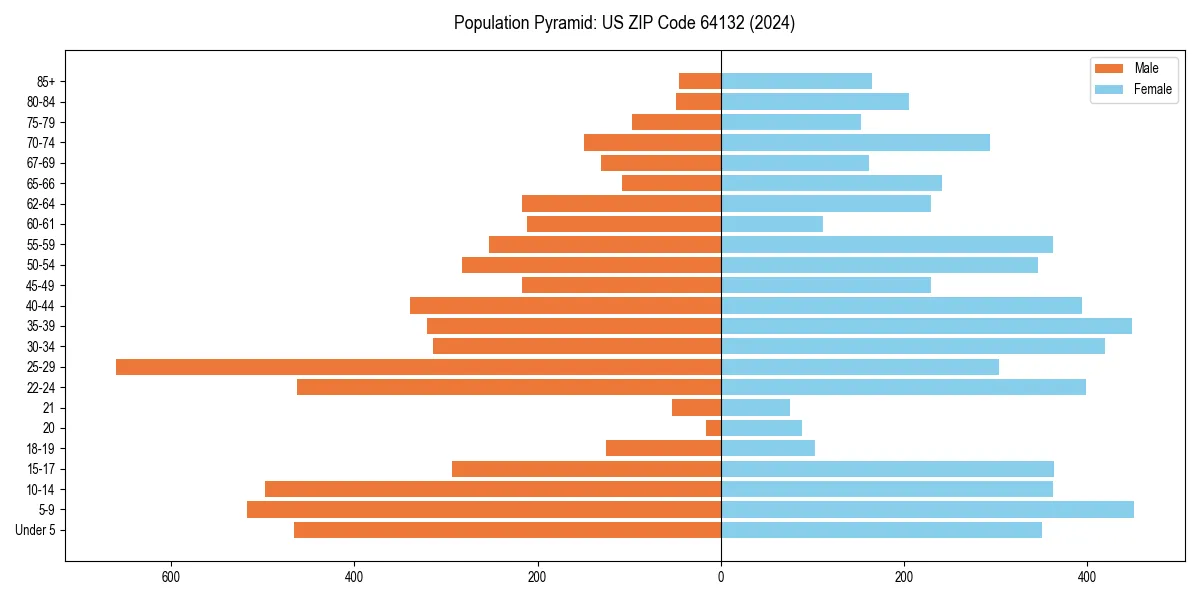 Population pyramid for 