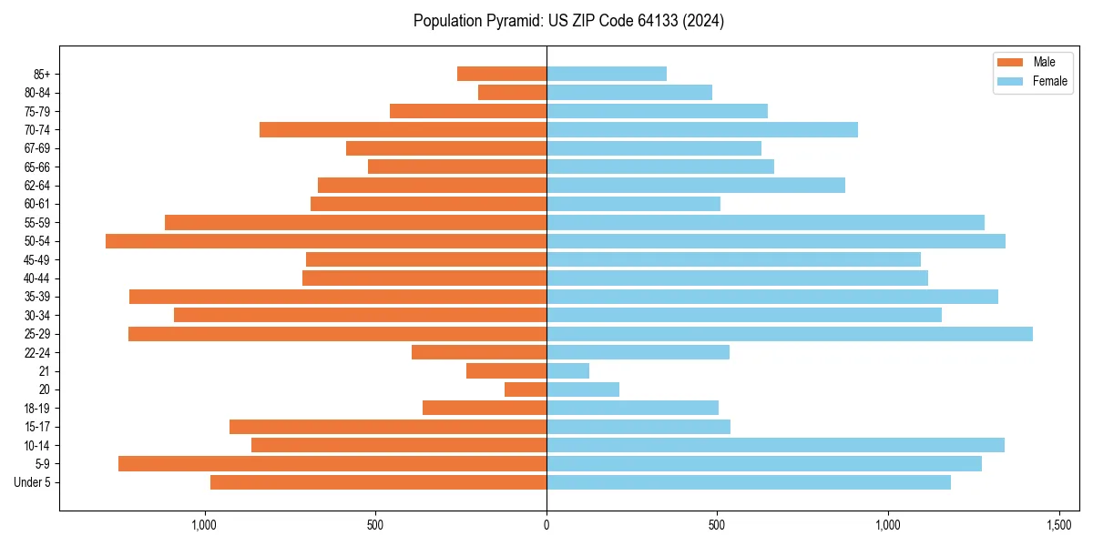 Population pyramid for 