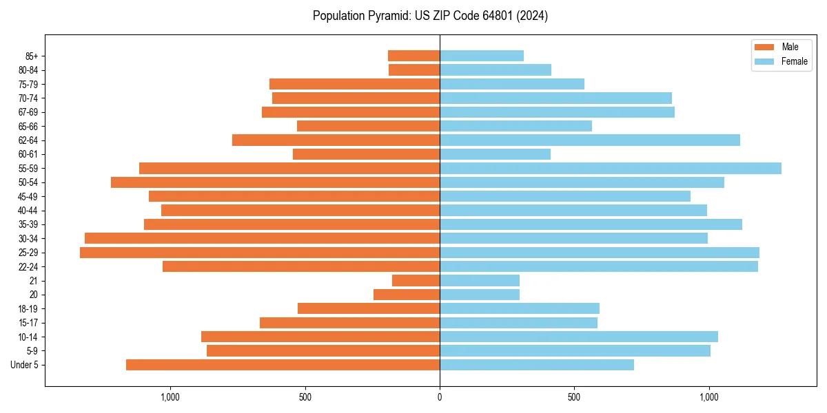 Population pyramid for 