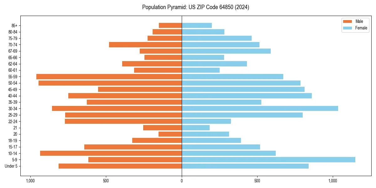 Population pyramid for 