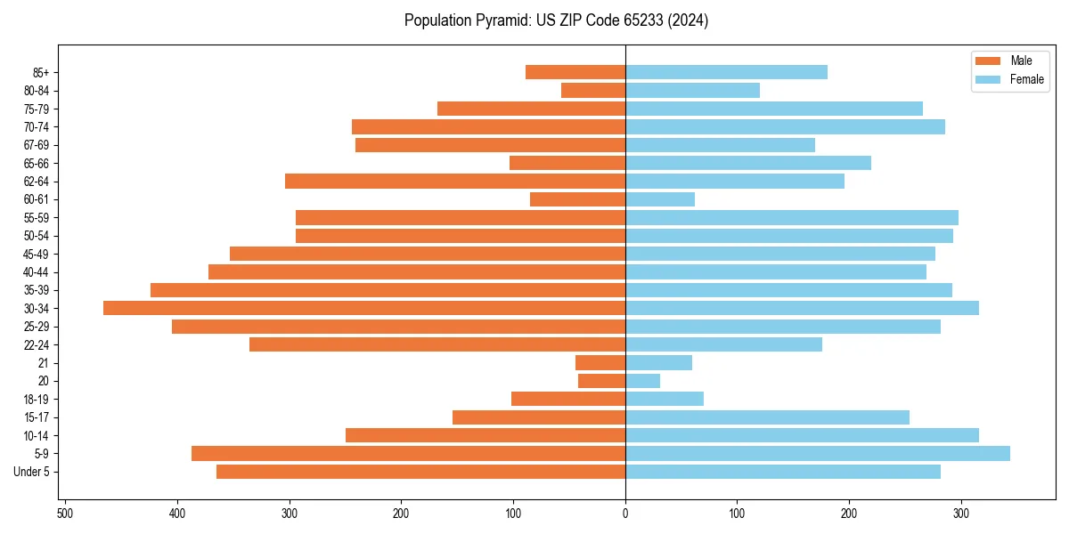 Population pyramid for 