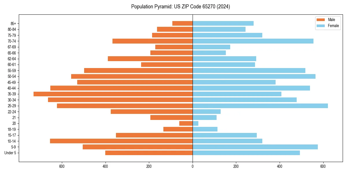Population pyramid for 