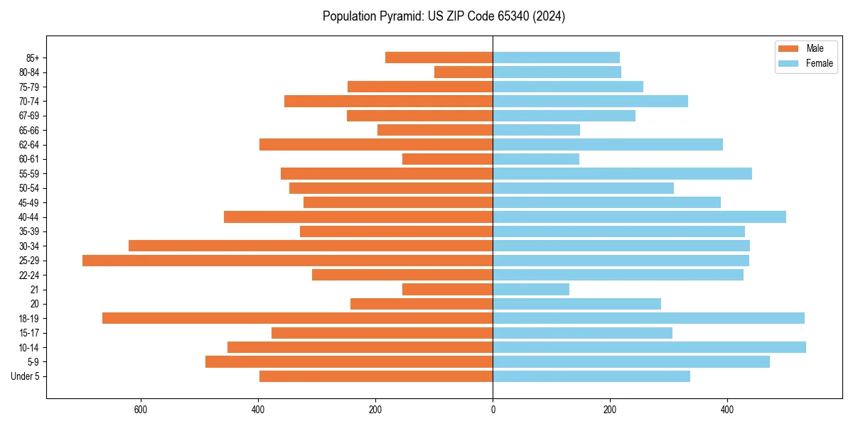 Population pyramid for 