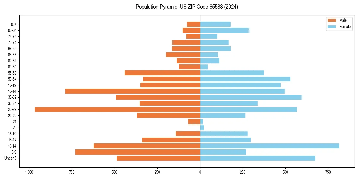 Population pyramid for 