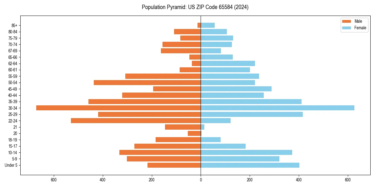 Population pyramid for 