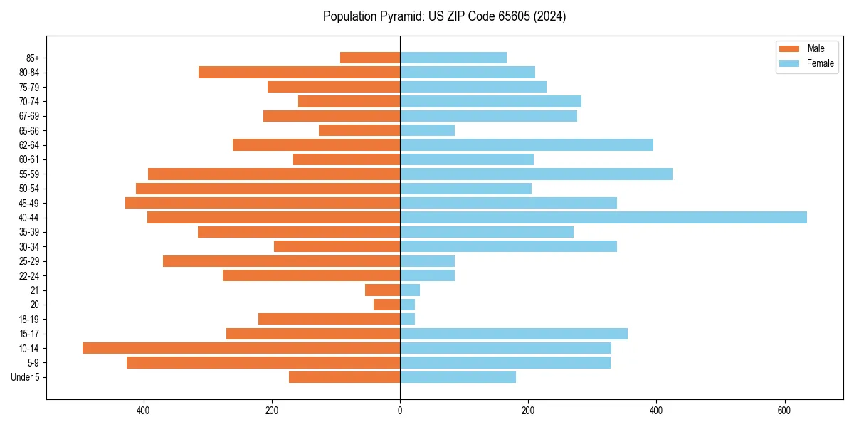 Population pyramid for 