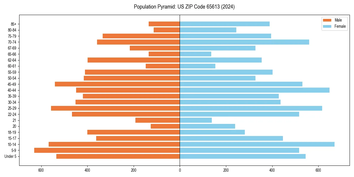 Population pyramid for 