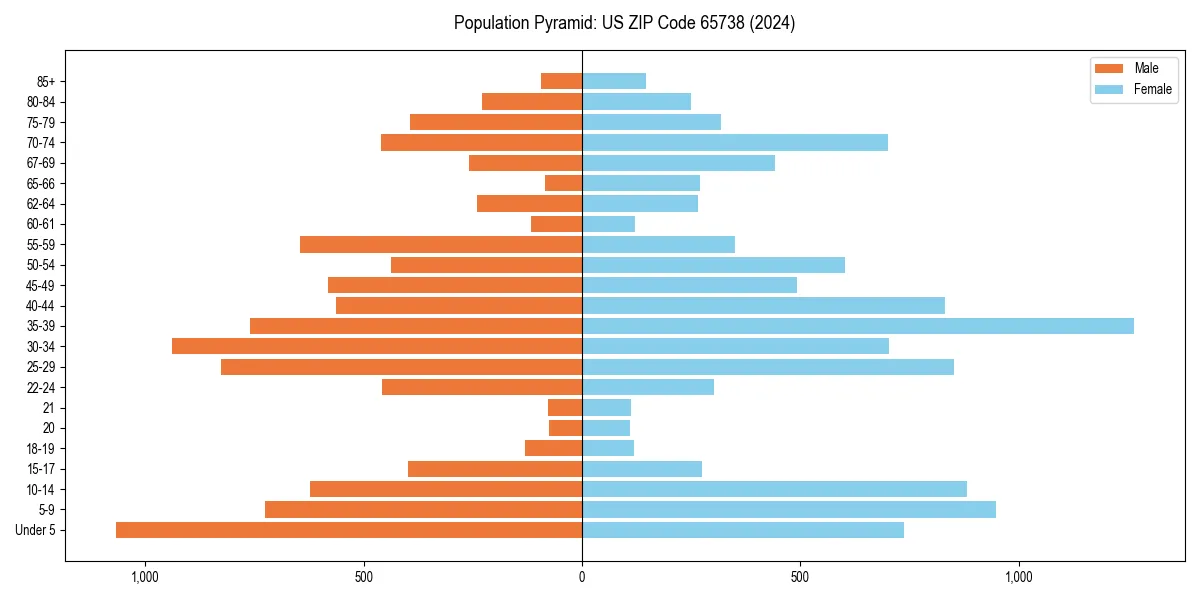 Population pyramid for 