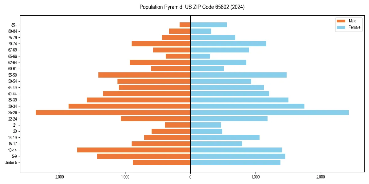 Population pyramid for 
