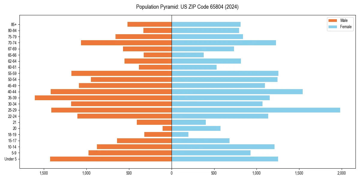 Population pyramid for 