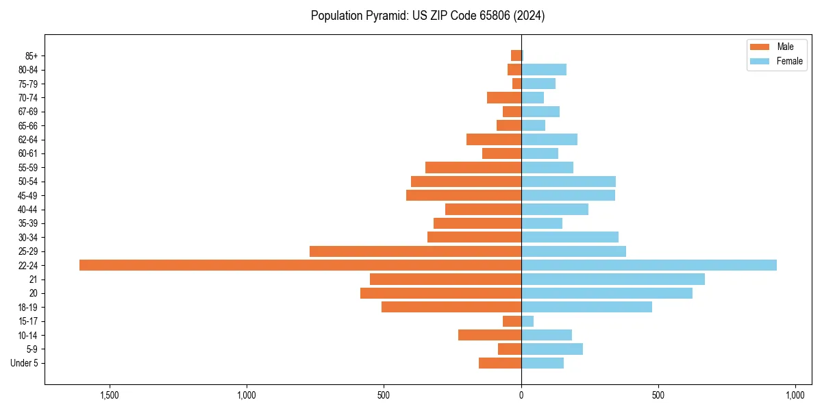 Population pyramid for 