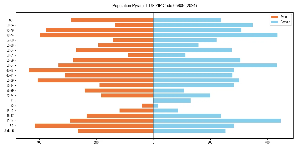 Population pyramid for 