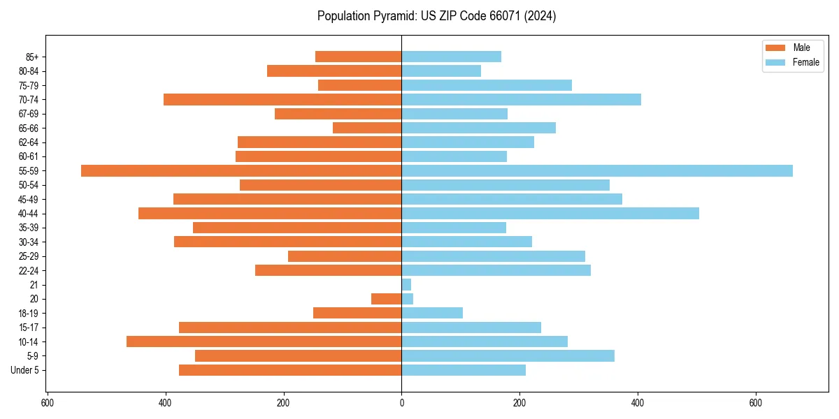 Population pyramid for 