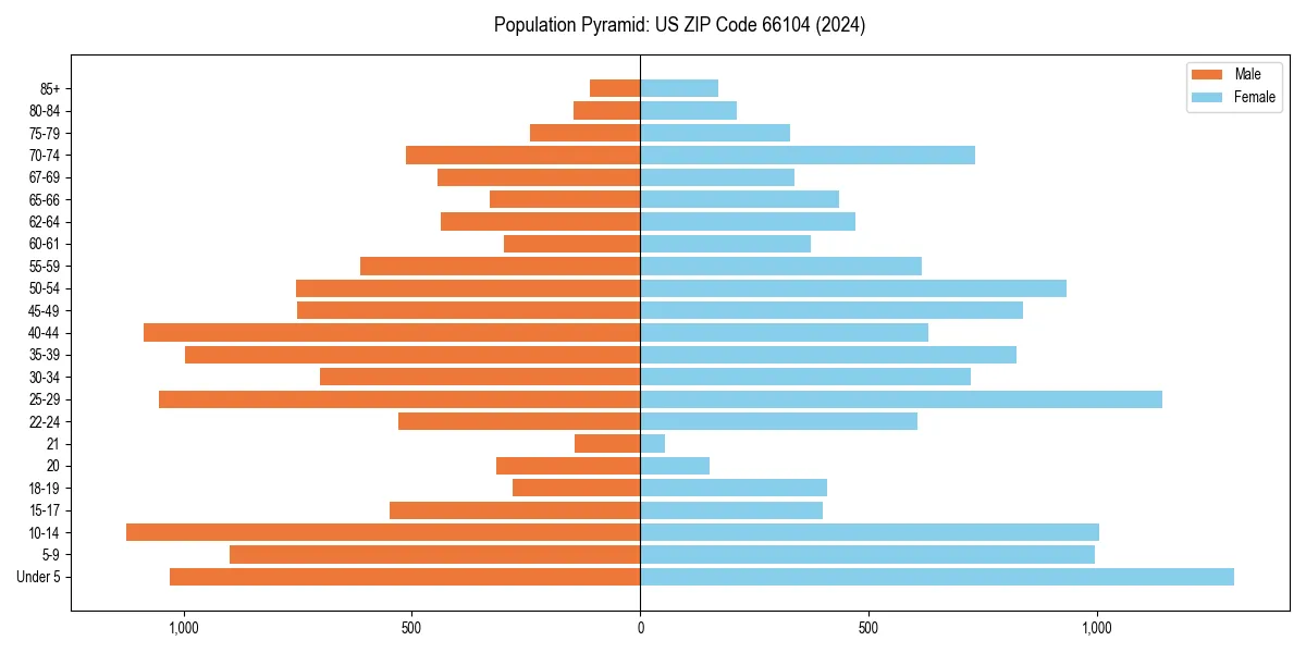 Population pyramid for 