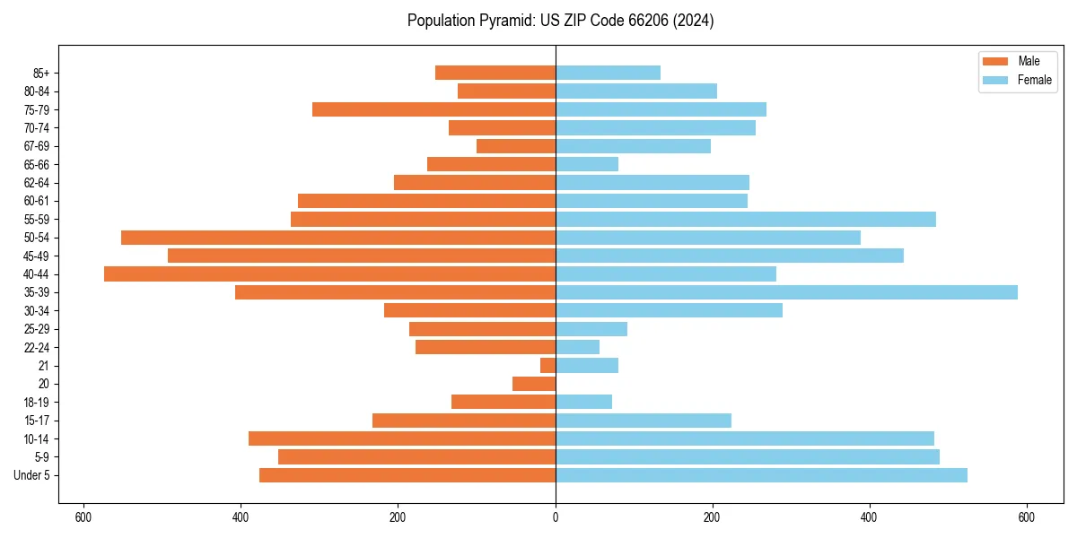 Population pyramid for 