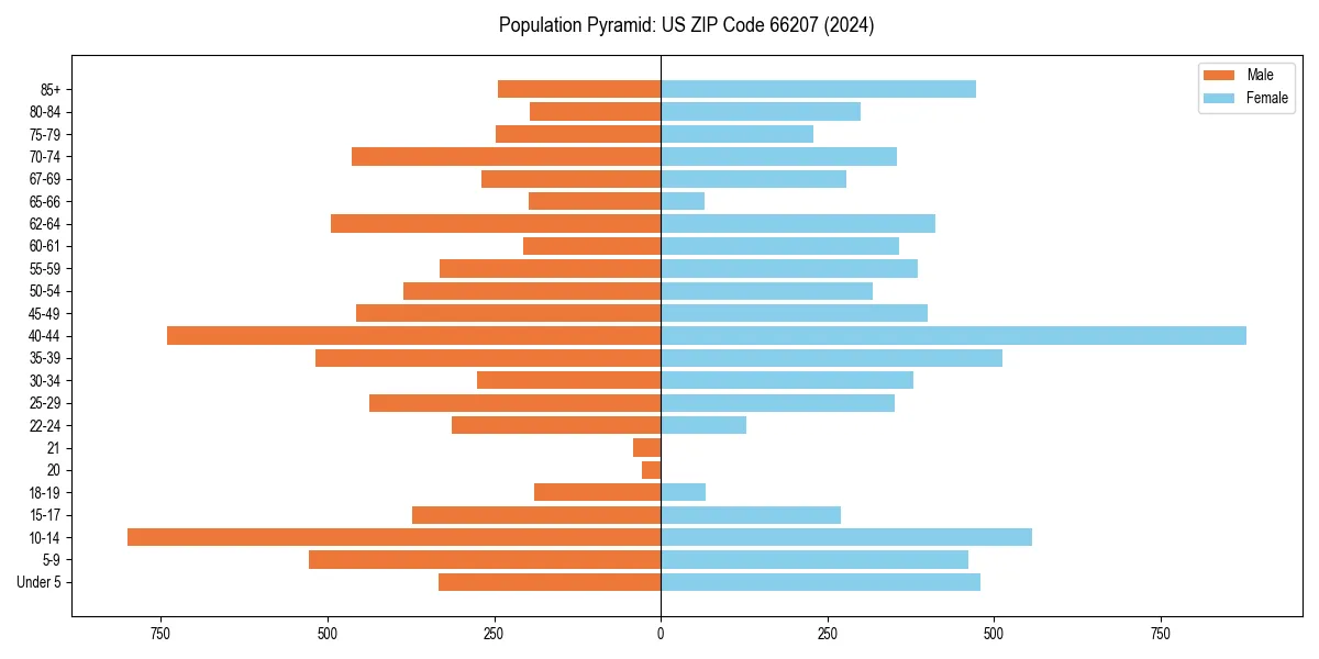Population pyramid for 