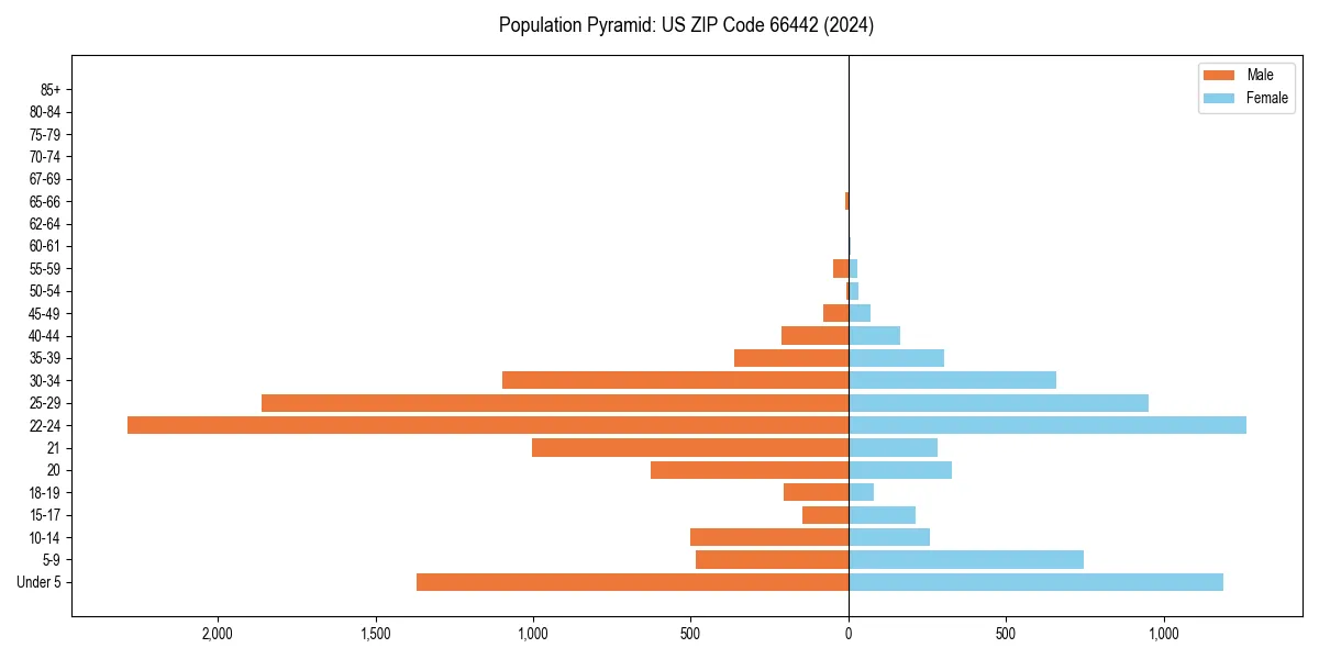 Population pyramid for 