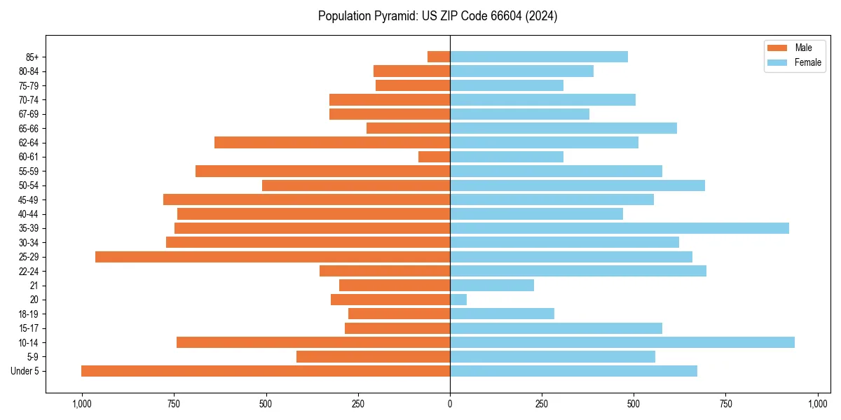 Population pyramid for 