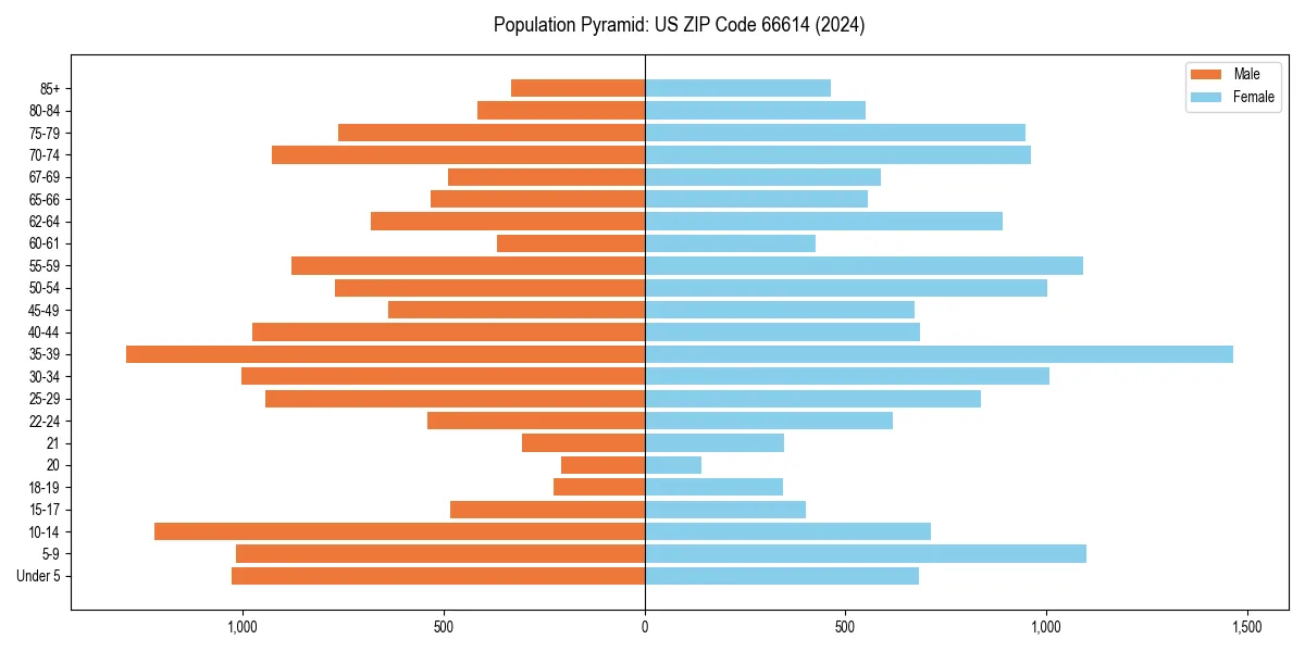 Population pyramid for 