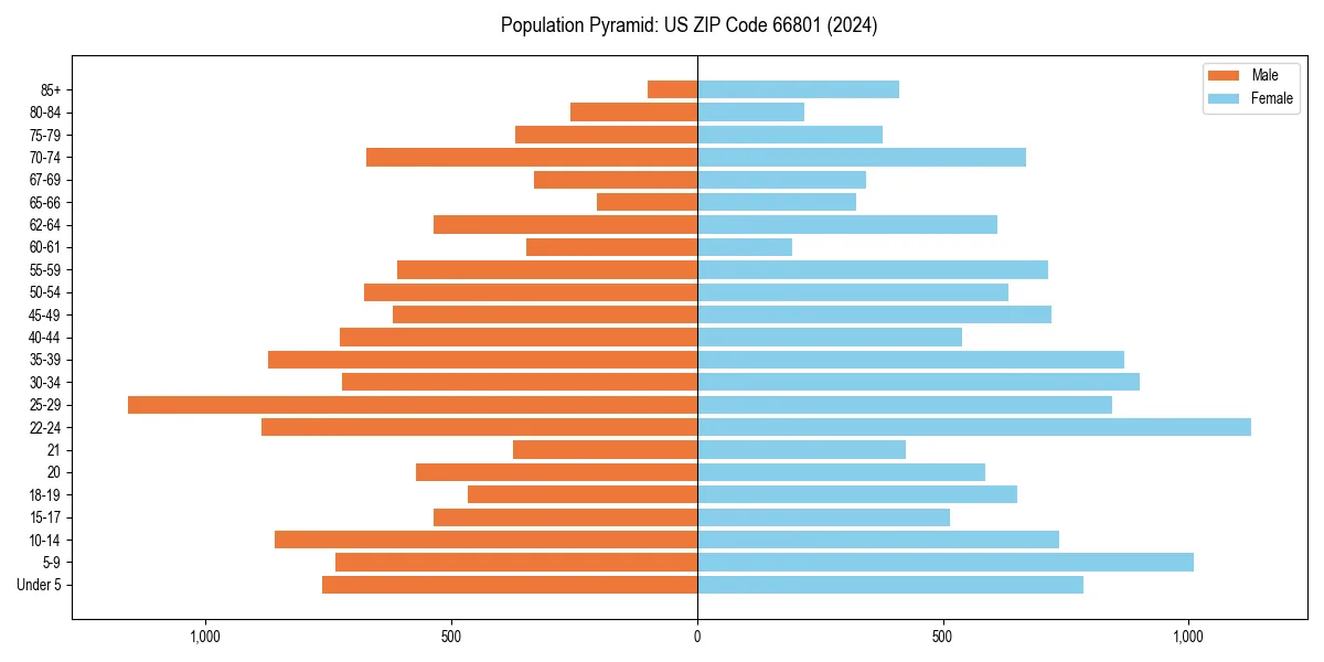 Population pyramid for 