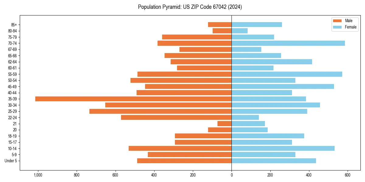 Population pyramid for 