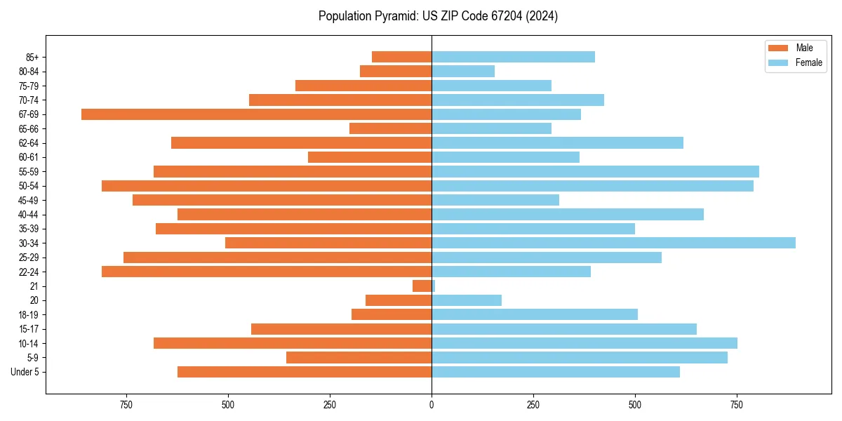 Population pyramid for 