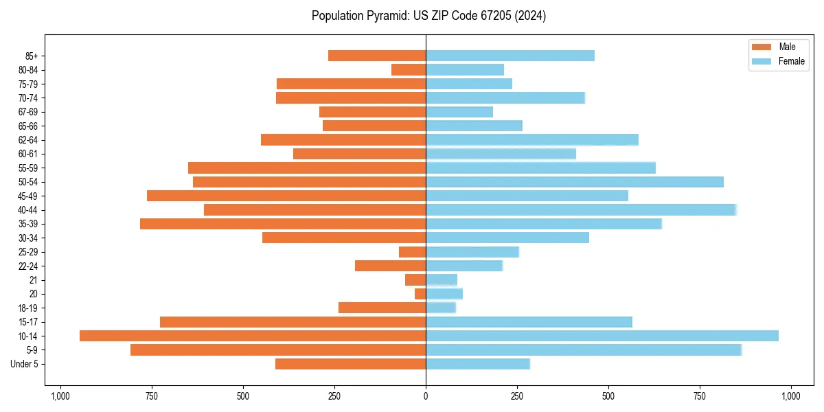 Population pyramid for 