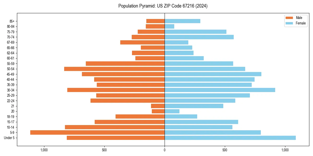 Population pyramid for 