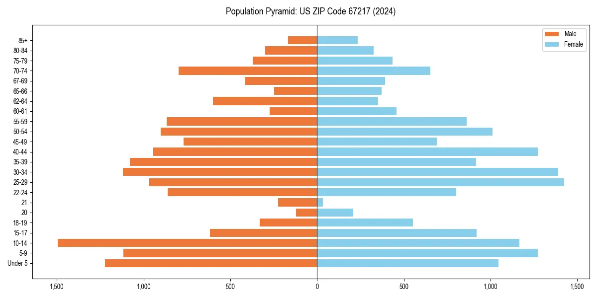 Population pyramid for 