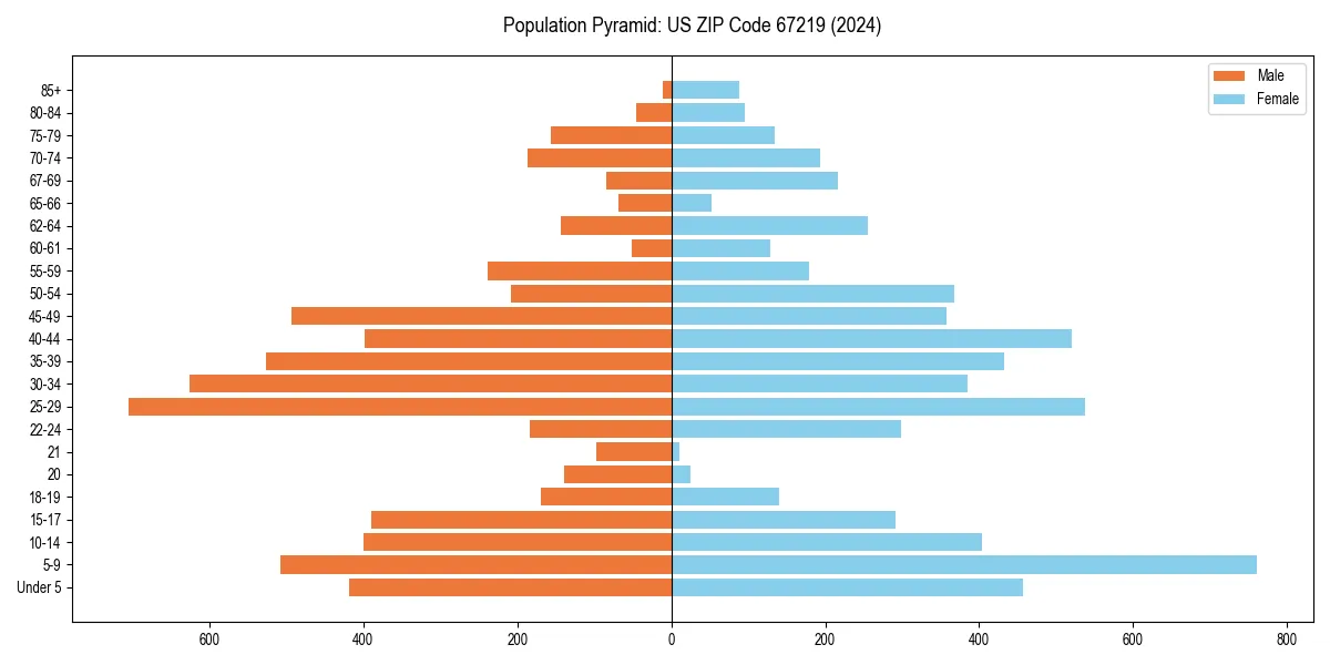 Population pyramid for 