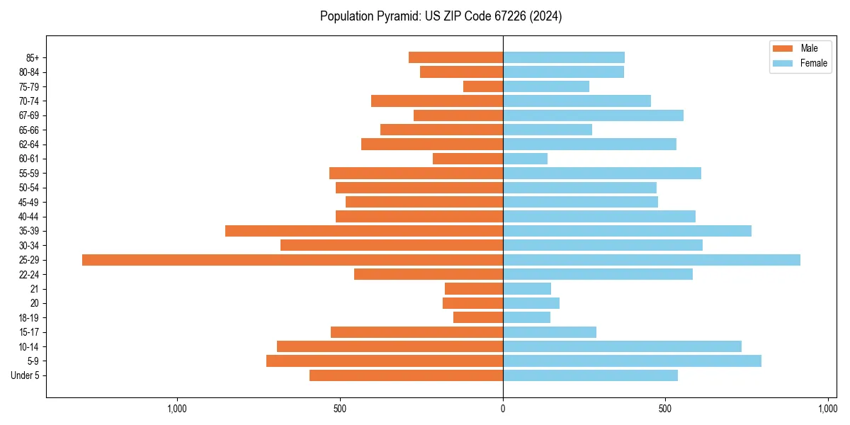 Population pyramid for 