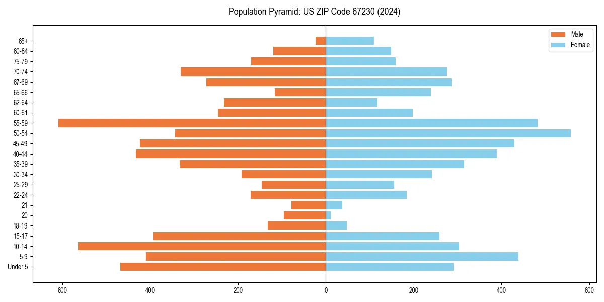 Population pyramid for 