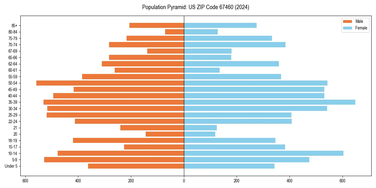 Population pyramid for 
