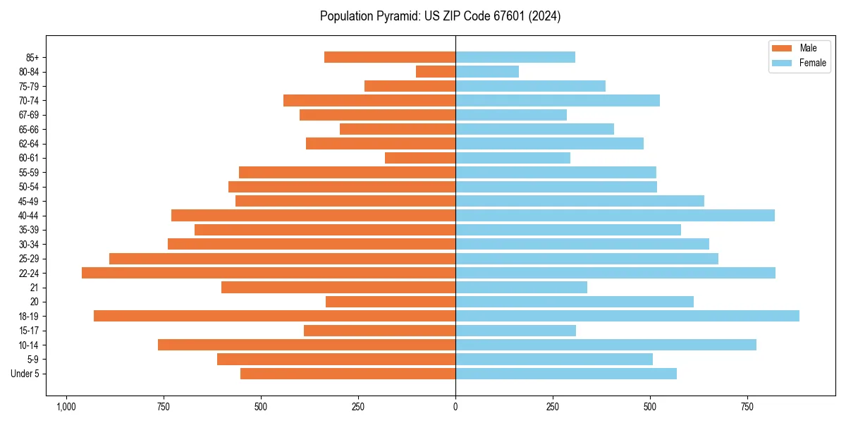 Population pyramid for 