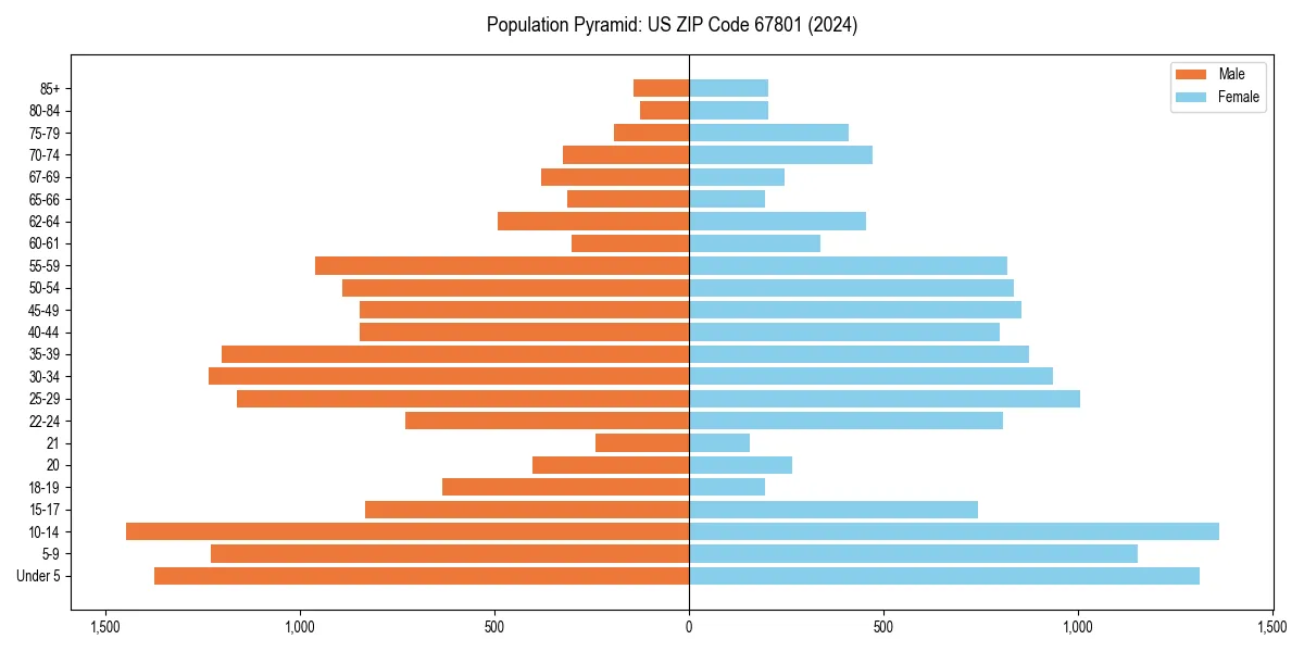 Population pyramid for 
