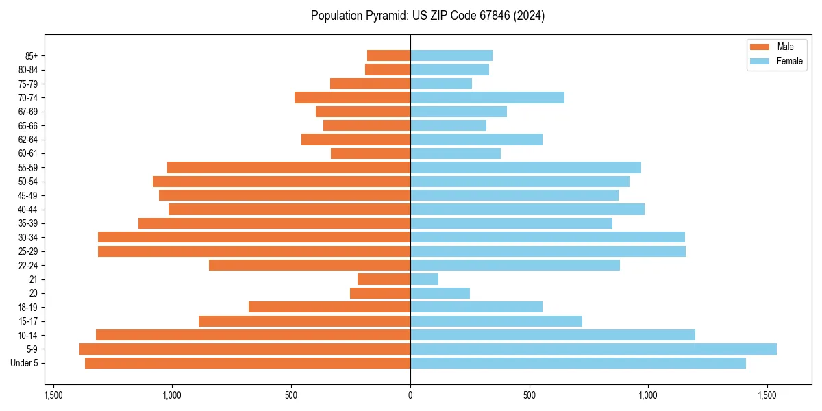 Population pyramid for 