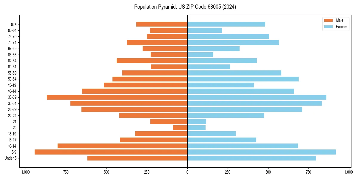 Population pyramid for 