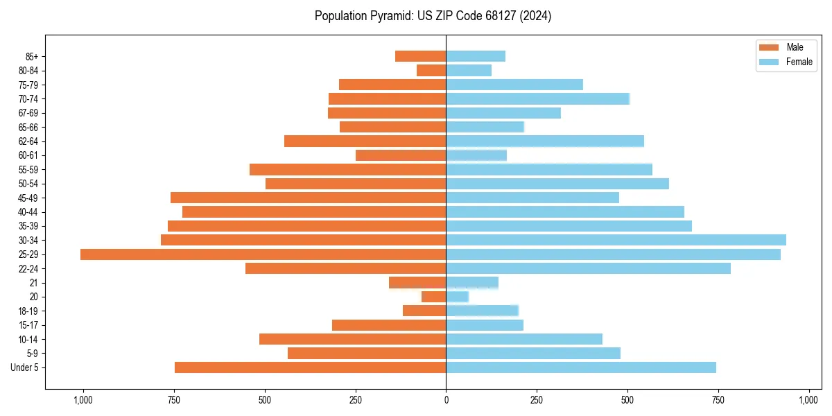 Population pyramid for 