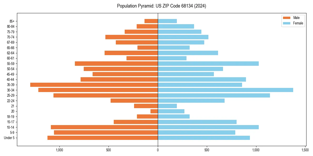 Population pyramid for 