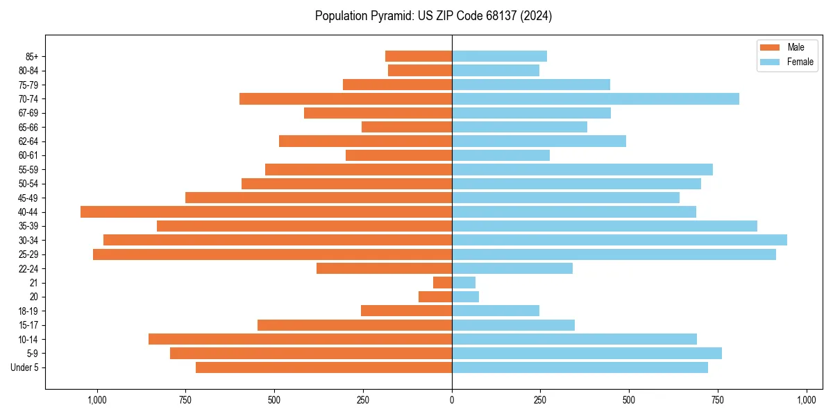 Population pyramid for 
