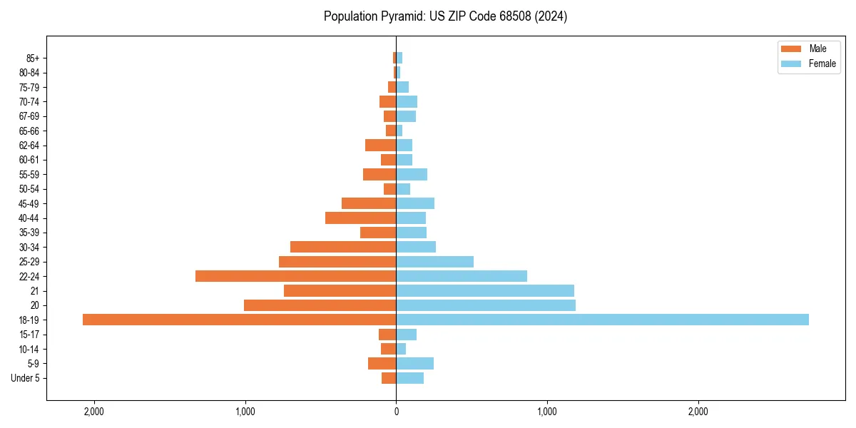 Population pyramid for 